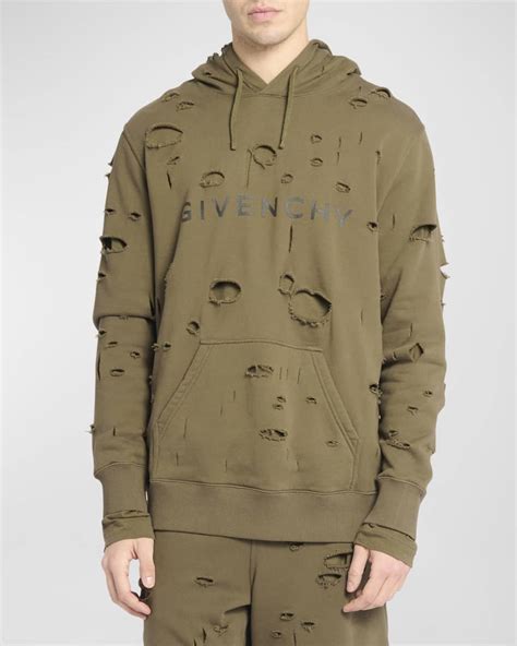 givenchy men hoodie|Givenchy men's destroyed hoodie.